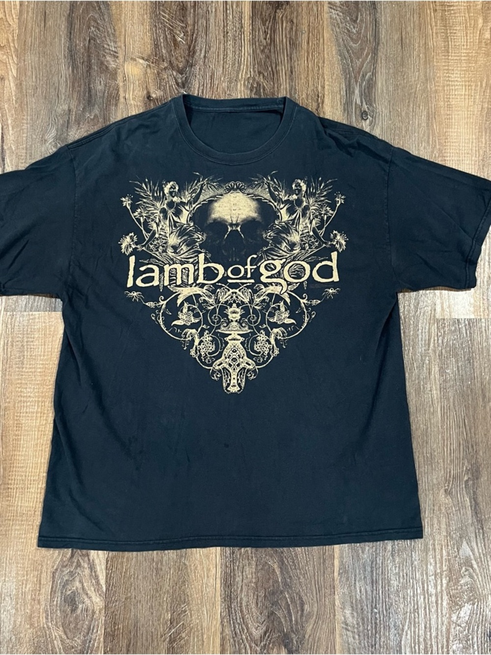 Vintage Lamb Of God Band T-Shirt Hardcore Metal Black XL